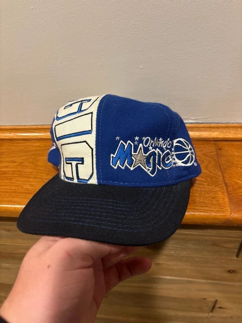 VINTAGE ORLANDO MAGIC Drew Pearson Mütze SnapBack 90er NBA großes Logo