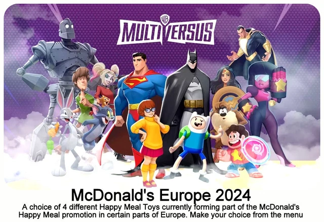 MCDONALD'S HAPPY MEAL 2024 Europe MultiVersus Brand new metal tin toys