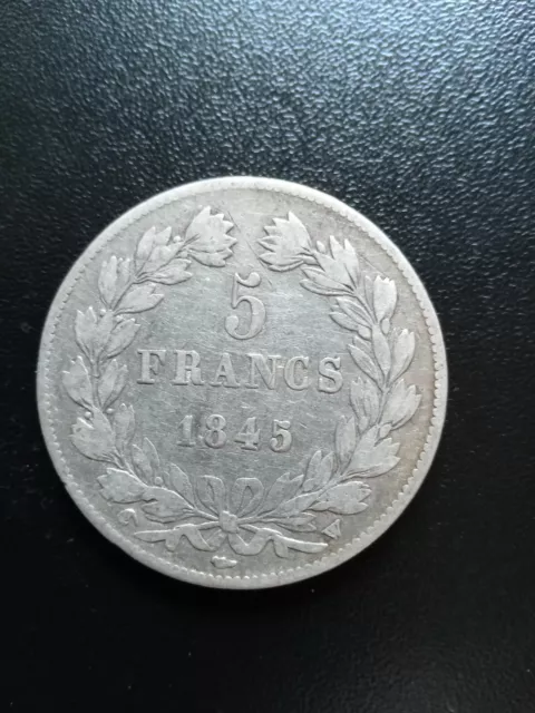 pièce 5 francs argent louis philippe 1845 W Lille TB/TTB