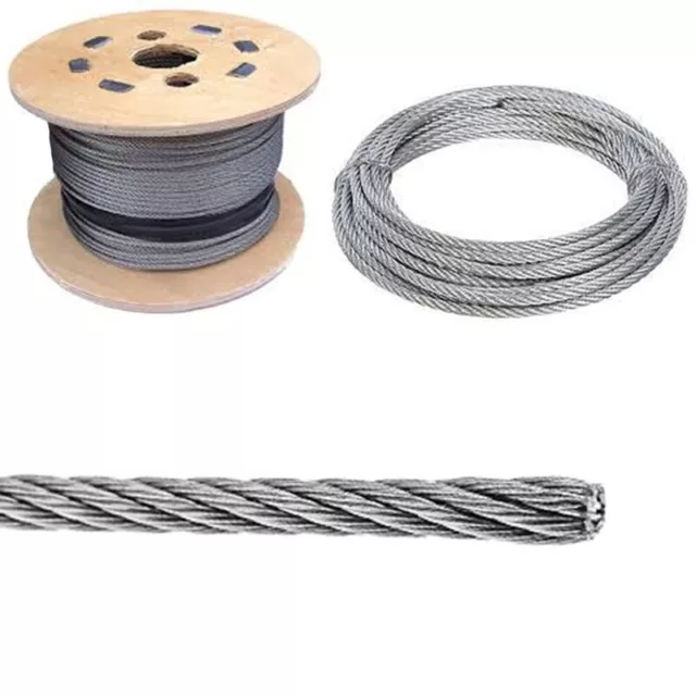 Stainless Steel Wire Rope Cable PVC Plastic Coated 1mm 2mm 3mm 4mm 5mm 6mm  8mm