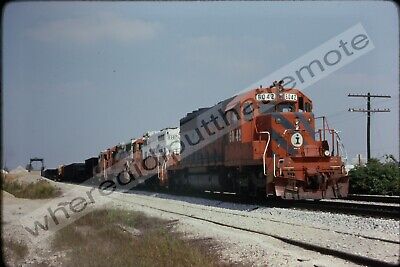 Orig. Slide Illinois Central Gulf ICG 6042 EMD SD40-2 Effingham ILL 9-1982