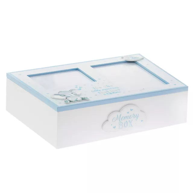 Bird and Ellie Baby Wooden Keepsake Box Gift - Boy
