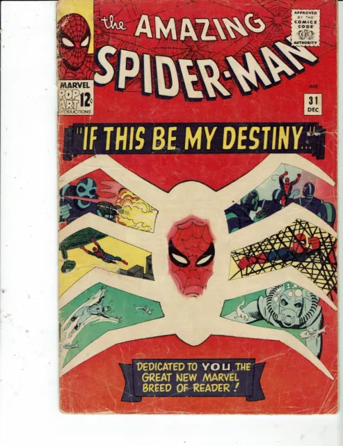 The Amazing SPIDER-MAN # 31 1ST APP GWEN STACY  HARRY OSBORN! KEY VG+ VERY NICE