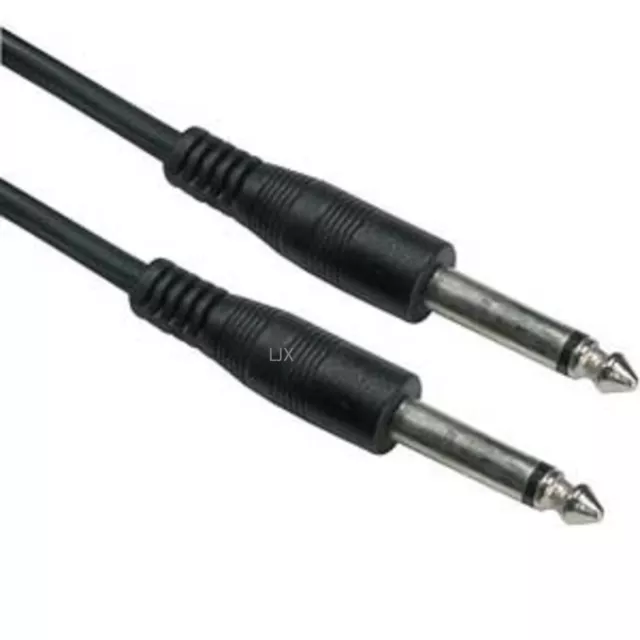 2 PACK New 25 FT Feet 1/4" TO 1/4" inch Mono SPEAKER CABLE Cords DJ AMP PA