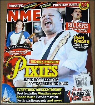 8/27/2005 NME Magazine Pixies Foo Fighters The Killers Iron Maiden Oasis Reading