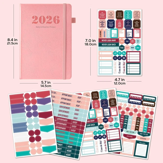 2026 DIARY, 2026 Daily and Monthly Planner, Diary A5 Page a Day form ...