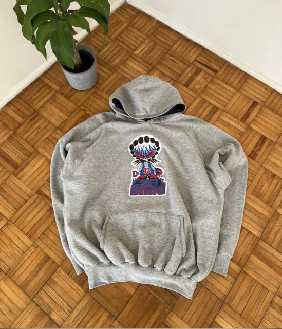 BLIND SKATEBOARDS REAPER Navy Blue Hoodie 90 s Vintage Size Small 119.99 PicClick UK