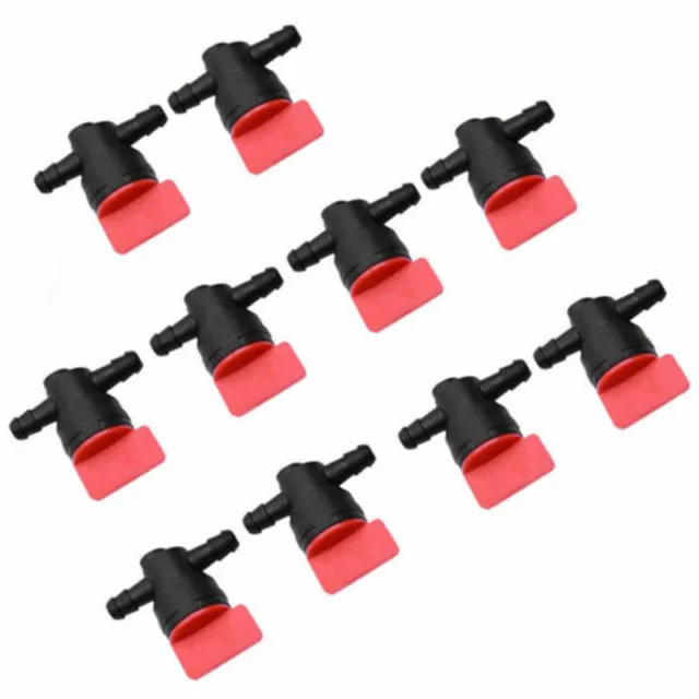 10pcs 1/4" InLine Straight Fuel Gas Cut-Off Shut-Off Valve Petcock Riding Mower