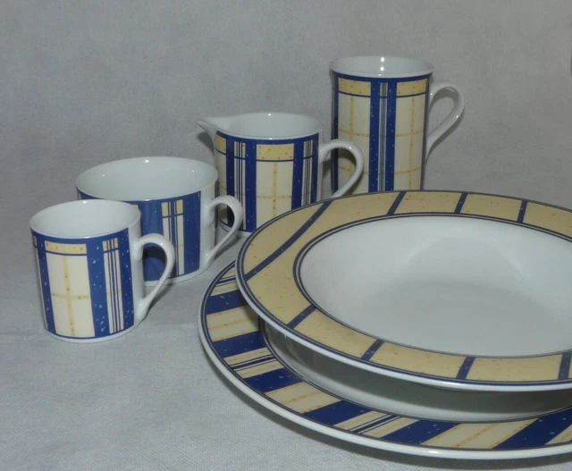 RITZENHOFF AND BREKER Flirt by R&B French Vanilla Blue Yellow Plaid Pieces to Choose From £4.76