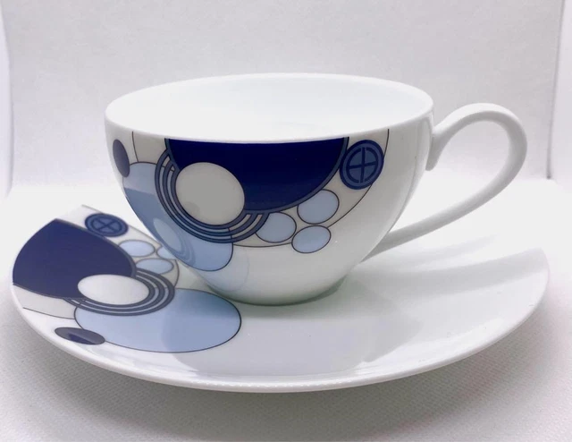 Noritake Frank Lloyd Light Imperial Blue Cup Saucer