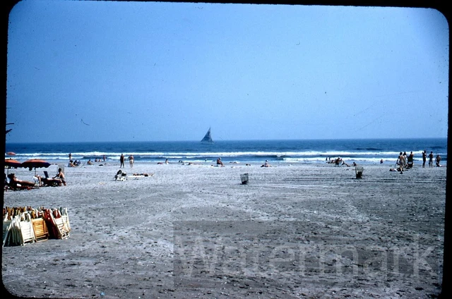 1950s red border kodachrome Photo slide  Capt Starns boat Atlantic City NJ