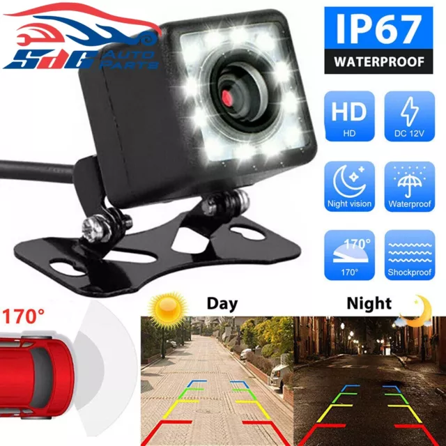 170° Reverse Camera 12 LED Car Waterproof Rear View Parking Camera Night Vision