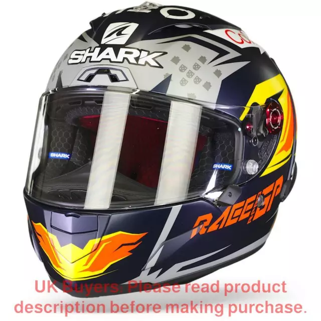 Shark Race-R Pro GP Oliveira Signature Mat Blue Silver White BSW Full Face He...