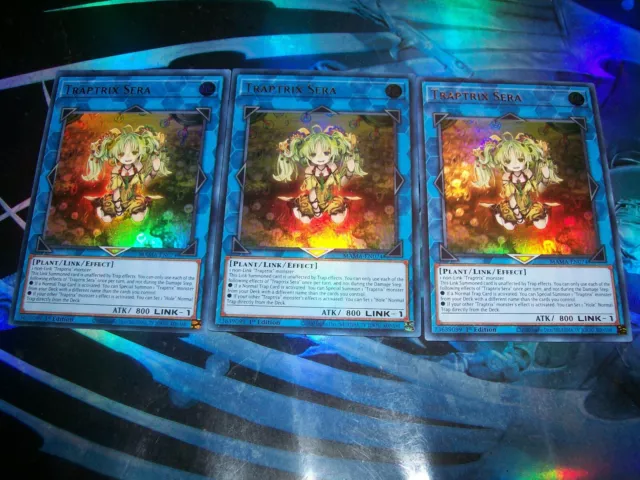 3x Traptrix Sera 1st Edition Ultra Rare MAMA-EN074 Yu-Gi-Oh!