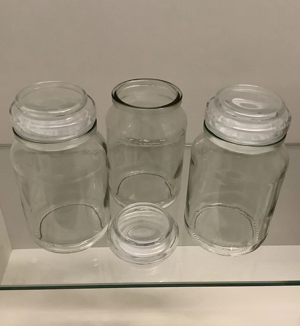 DOUWE EGBERTS 3X190G Empty Airtight Coffee Jars. Great For Food Storage