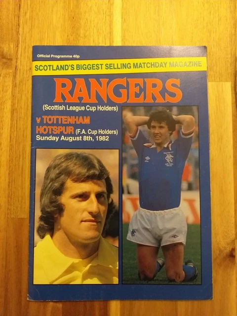 Glasgow Rangers v Tottenham Hotspur pre-season friendly 1982