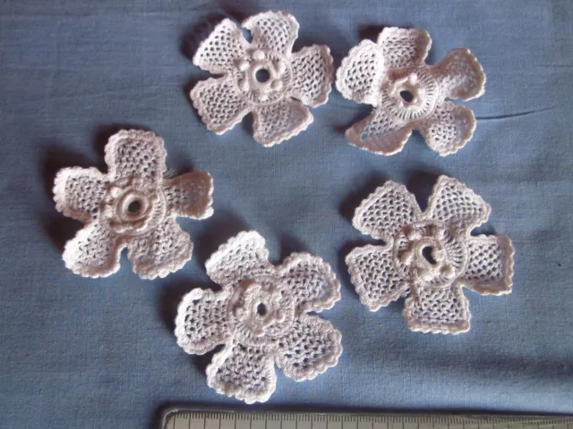 5 motifs fleurs dentelle 'Irlande faites main anciens 1900 N° F2