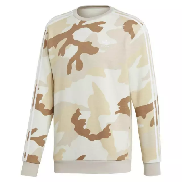 ADIDAS ORIGINALS MEN S CAMOUFLAGE CREW SWEATSHIRT BEIGE ARMY