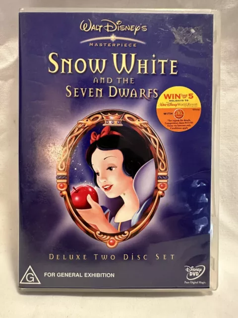 Snow White And The Seven Dwarfs Deluxe 2 Disc Set DVD Region 4 Disney Free Post