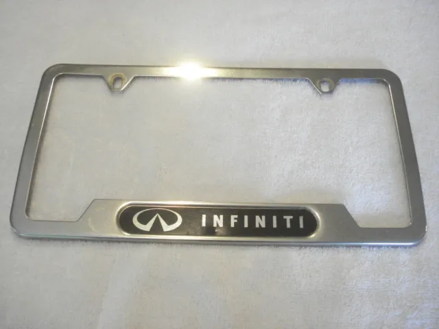 Nice Used Chrome Metal Infiniti License Plate Frame