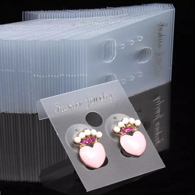 Clear Professional.Type Plastic Earring Ear Studs Holder Display Hang Cards CSFY