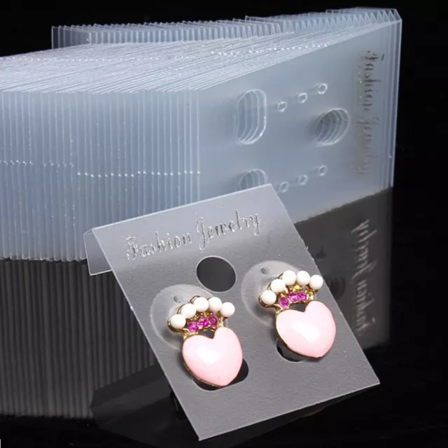 Clear Professional.Type Plastic Earring Ear Studs Holder Display Hang Cards C^ob