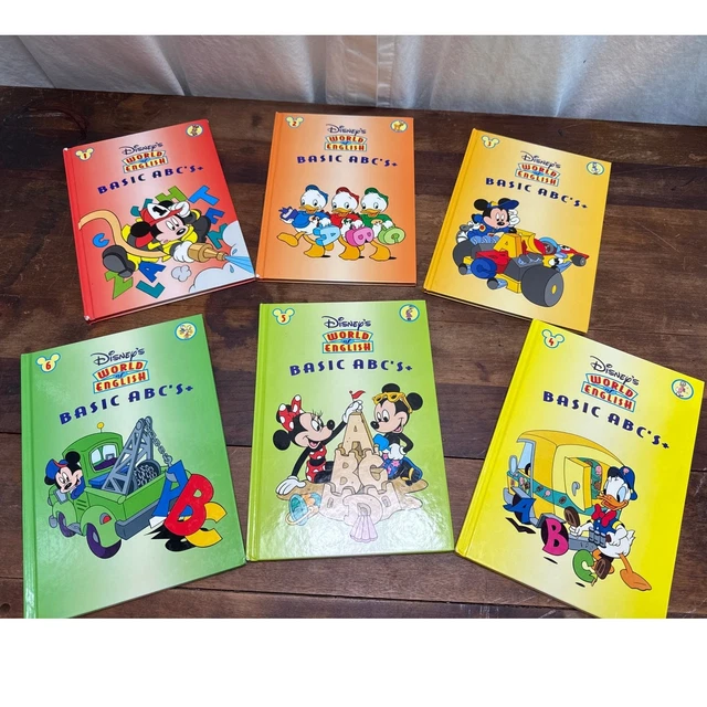DISNEY'S WORLD OF English Basic ABC's + Hardcover Volumes 1-6