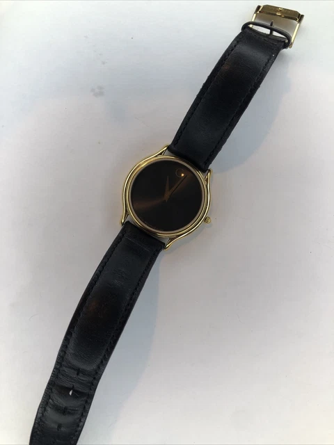 Movado Swiss Museum Classic Black Men's Watch 87 E4 9889 New Battery 3