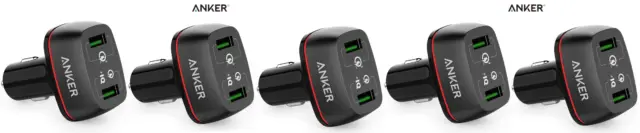 5 x Anker 42W SUPER FAST QC 3.0 Car Charger PowerDrive+ Speed 2 USB Quick Charge