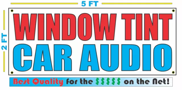 WINDOW TINT CAR AUDIO Banner Sign NEW