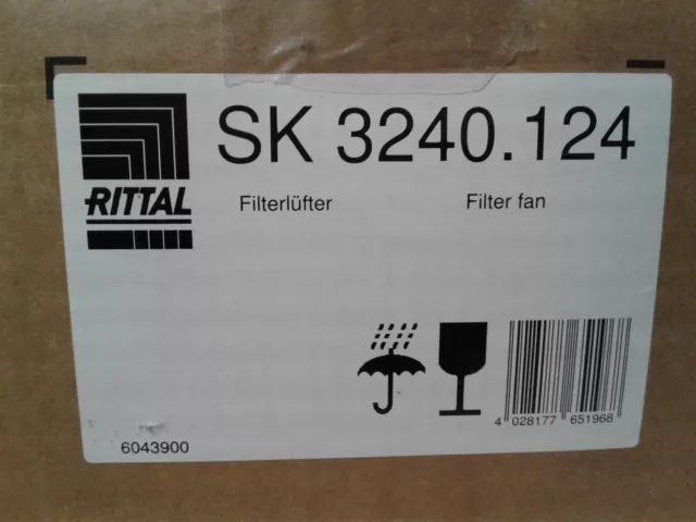 Rittal SK 3240.124 Filter Fan  24VDC - Factory Sealed Box NEW NIB 2