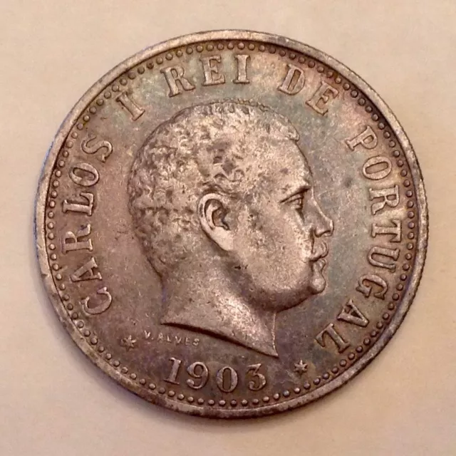 ~1903  Portuguese India Silver  One Rupia / Rupee