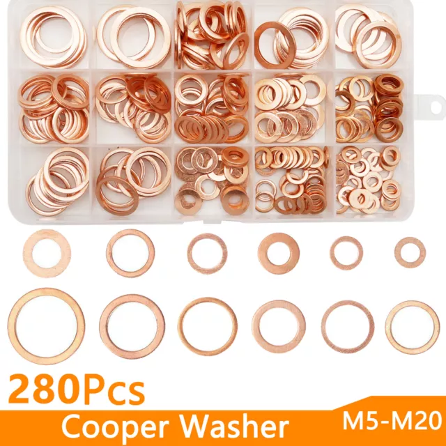 Fuel Injector Copper Washers Seal O Rings For Diesel Injector Ports Set Kit.Part