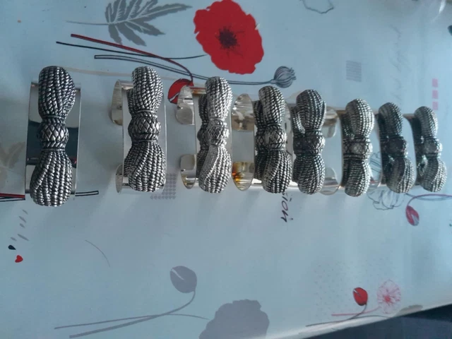 Ronds de serviette argenté forme couverts Sema |Objets Tendance