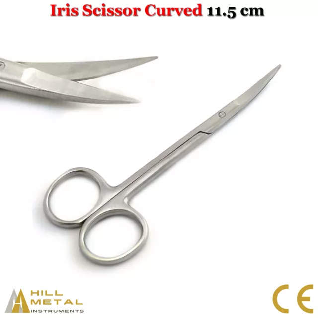 Iris Scissors Curved 4.5" Dental Veterinary Surgical Pro New Instruments