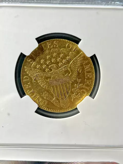 1807 US Gold $5 Capped Bust Right Half Eagle NGC AU55 Stunning Coin !!    ML 3