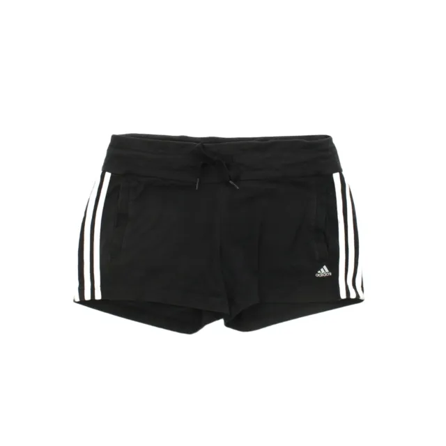 Adidas Women's Shorts UK 8 Black 100% Cotton Cut-Off