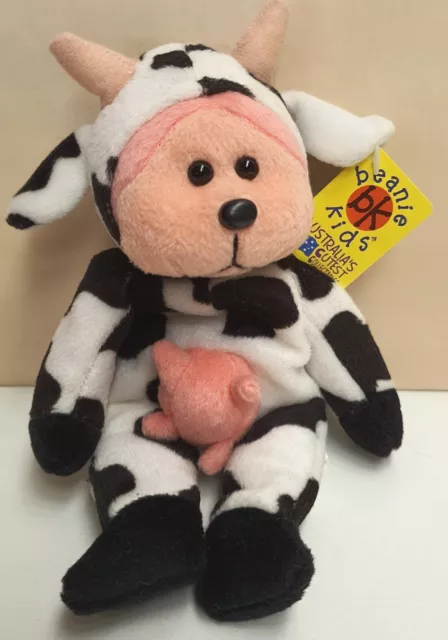 Skansen Beanie Kids Creamy The Cow Bear Born 10.4.2003 Aries Retired BK345 Tags