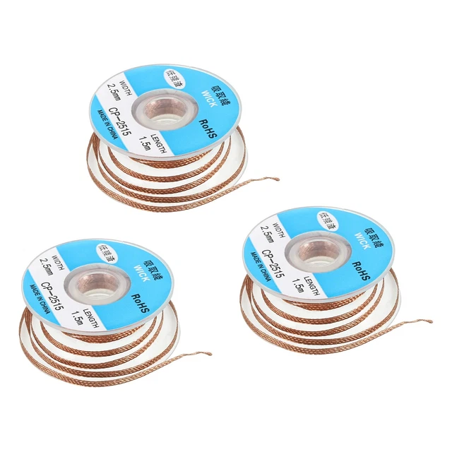 SOLDER WICK BRAID NoClean Desoldering Braid 0.1 Inch x 4.92 Feet 3