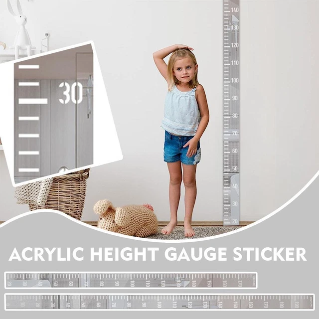 KID GROWTH CHART Acrylic Height Measure Decals Wall Sticker Growth