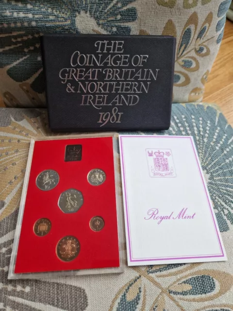 1981 Royal Mint Coinage of Great Britain & Northern Ireland Proof Coin Set