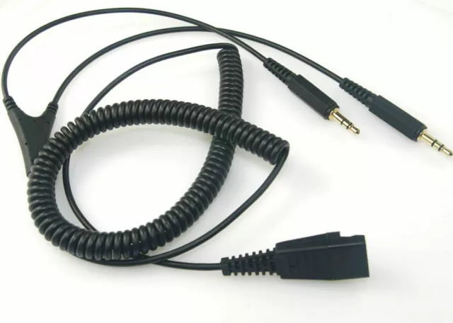 Jabra Soundkarte Kabel Qd Stecker Auf Dual 3.5mm Mini Handy PC 8734-599 Neu