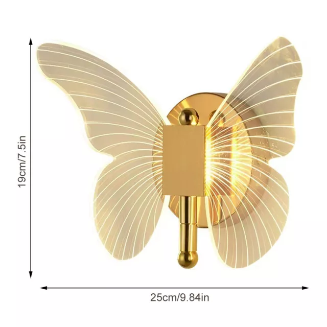 Butterfly Wall Light Fixture Wall Sconce LED Butterfly Wall Lamp For Kids Room 3