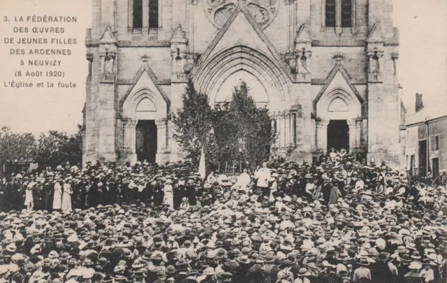 CPA 08 La Fédération des Oeuvres de Jeunes Filles des Ardennes a NEUVIZY 8 Aout