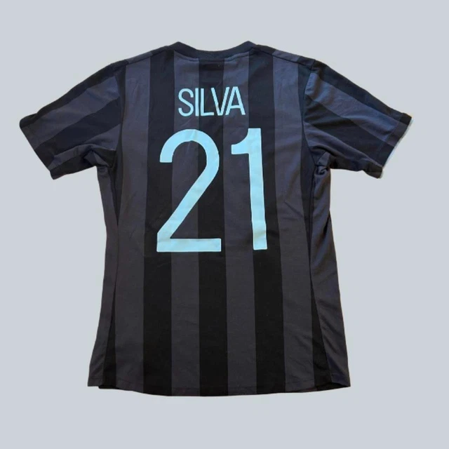 Maillot Manchester City 2009-2010 Third Kit #21 Silva - Umbro, Taille S, Neuf