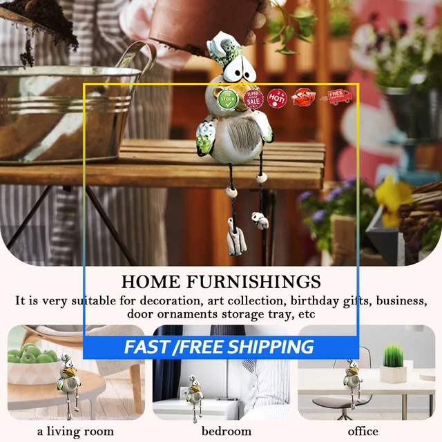 #b Resin Garden Chicken Statue Art Farm Dumb Chicken Sculpture Ornament (Green)