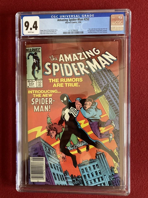 Amazing Spider-Man# 252 ( May 1984, Marvel) CGC 9.4 newsstand. White Pages.