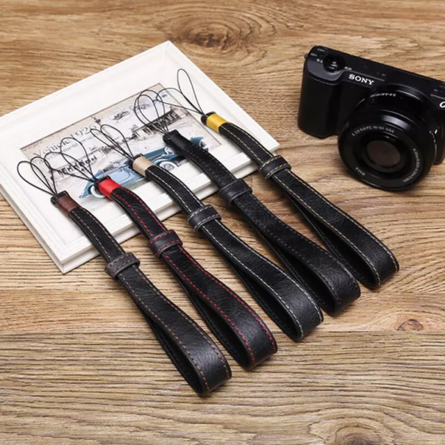 Genuine Cowhide Camera Wrist Strap Rope Fit For Ricoh GR GR2 LX100 Canon G7X G9