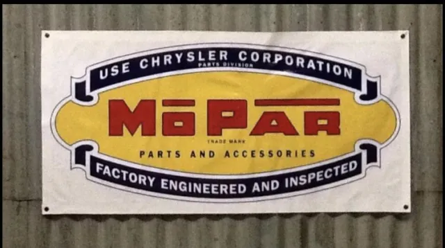Large 1200 x 600mm Mopar Banner Sign, Shed, Man cave, Garage,