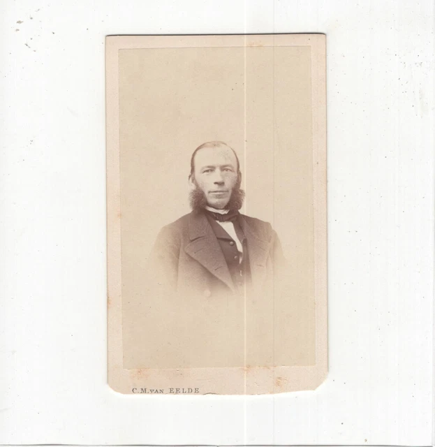 C.M. van Eelde CDV Foto Herrenportrait - Wiesbaden um 1870